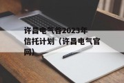 许昌电气谷2023年信托计划（许昌电气官网）