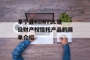 阜宁县KDNYSL建设财产权信托产品的简单介绍