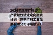 2024年遂宁广利资产收益权转让定向融资计划（遂宁广利工业发展有限公司评级报告）