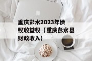 重庆彭水2023年债权收益权（重庆彭水县财政收入）