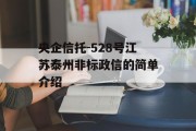 央企信托-528号江苏泰州非标政信的简单介绍