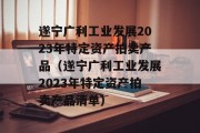 遂宁广利工业发展2023年特定资产拍卖产品（遂宁广利工业发展2023年特定资产拍卖产品清单）
