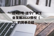 红码9号-遂宁广利工业发展2022债权（3）的简单介绍