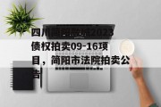 四川简阳融城2023债权拍卖09-16项目，简阳市法院拍卖公告