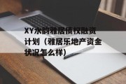 XY水韵雅居债权融资计划（雅居乐地产资金状况怎么样）