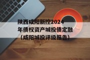 陕西咸阳新控2024年债权资产城投债定融（咸阳城投评级报告）