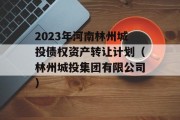2023年河南林州城投债权资产转让计划（林州城投集团有限公司）