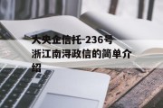 大央企信托-236号浙江南浔政信的简单介绍