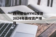 四川眉山HYHS投资2024年债权资产项目