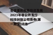 包含重庆长寿投资发展2023年非公开发行科技创新公司债券(第一期)的词条