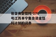 包含央企信托-176号江苏阜宁集合资金信托计划的词条