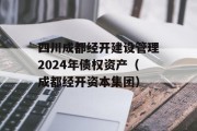 四川成都经开建设管理2024年债权资产（成都经开资本集团）