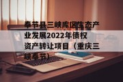 奉节县三峡库区生态产业发展2022年债权资产转让项目（重庆三峡奉节）