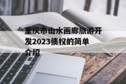 重庆市山水画廊旅游开发2023债权的简单介绍