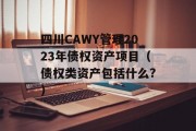 四川CAWY管理2023年债权资产项目（债权类资产包括什么?）