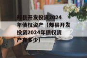 郏县开发投资2024年债权资产（郏县开发投资2024年债权资产有多少）