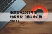 重庆彭水2023年债权收益权（重庆地方债2021）