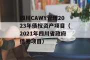 四川CAWY管理2023年债权资产项目（2021年四川省政府债券项目）